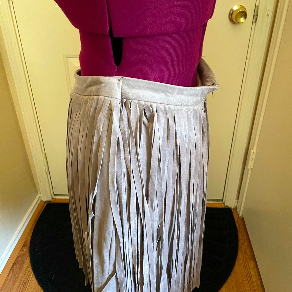 BB Dakota Fringe Faux Suede Skirt - Picture 2 of 4